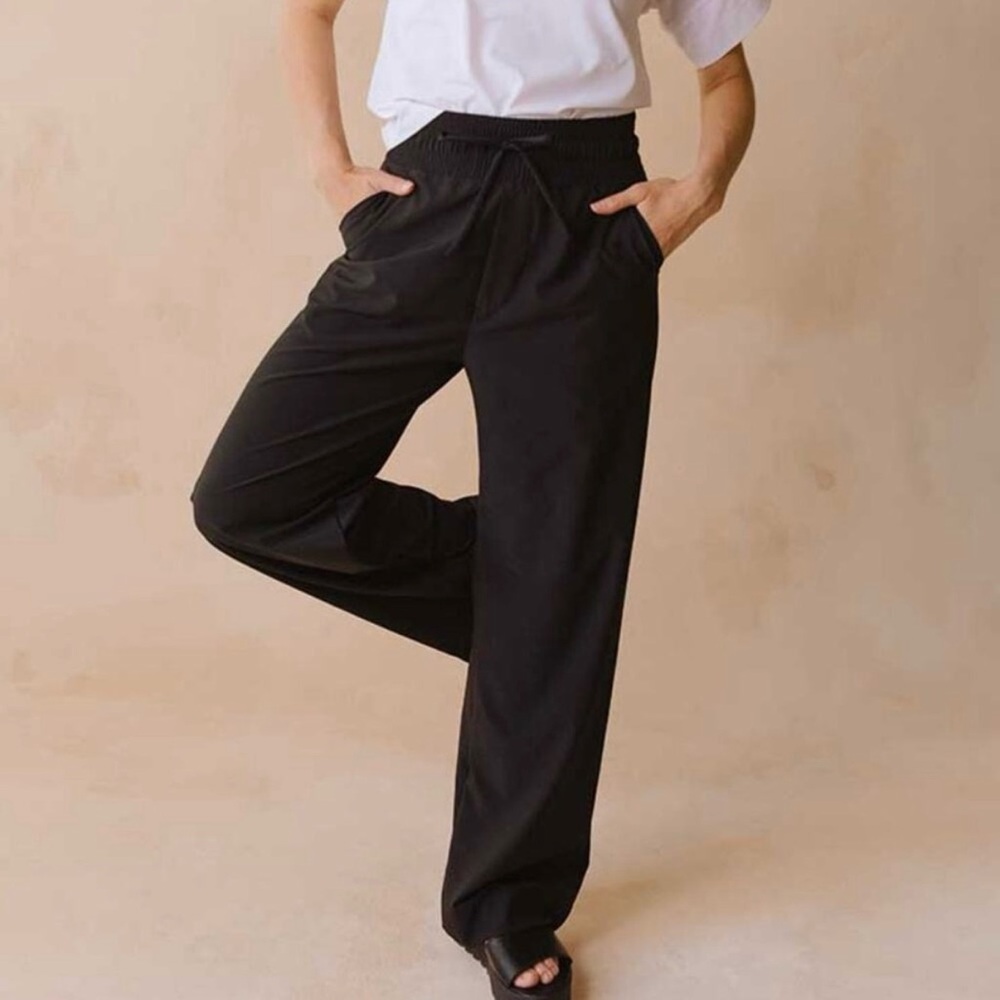 ALBION Audrey Trouser Wide Leg Pants Black